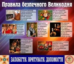 ПРАВИЛА БЕЗПЕКИ ПРИ СВЯТКУВАННІ ВЕЛИКОДНЯ